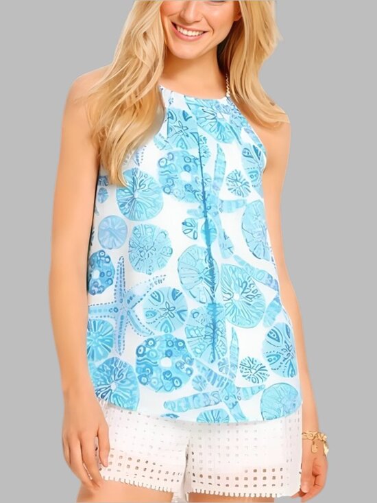 Lilly Pulitzer for Target Tops - Lilly Pulitzer For Target Women's Urchin For You Tank Top Shell White Size Small
